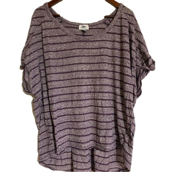 Old Navy Tops - OLD Navy Lady’s Size XXL Striped Lightweight Purple Top, EUC